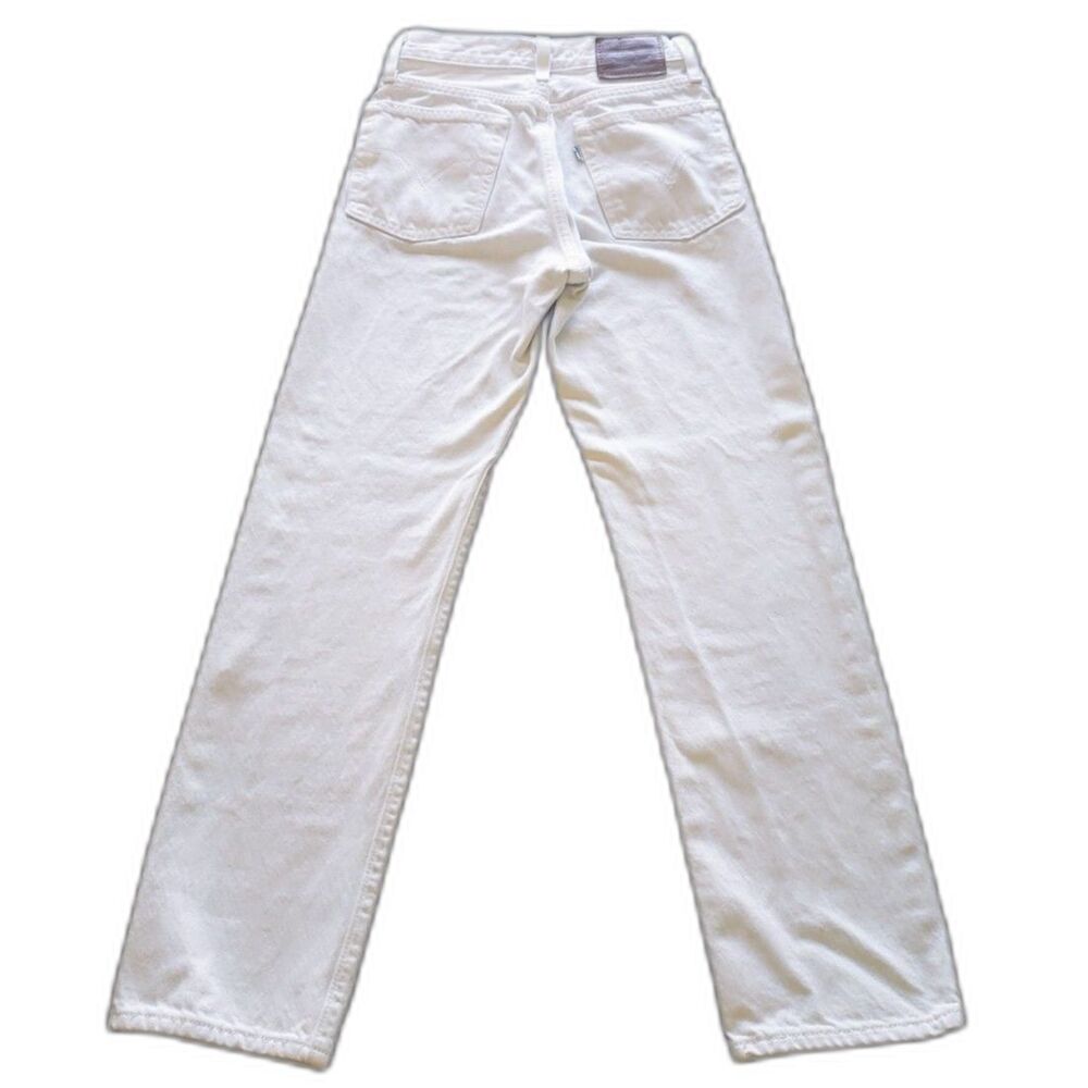 Levi's - Wedgie Straight Ankle Jeans - "In The Clouds" (White) - Women Size 23 - Picture 4 of 10